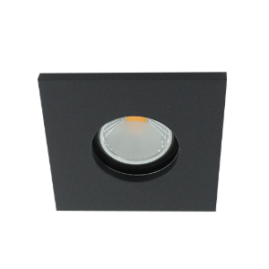 LED spot GU10 COB 5Watt vierkant ZWART IP65 dimbaar