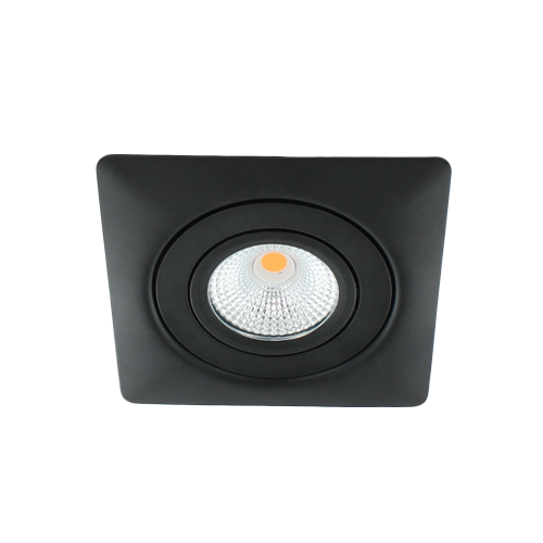 LED spot XL kantelbaar 5Watt vierkant ZWART IP65 dimbaar