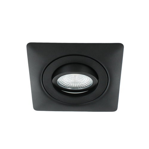 LED spot XL kantelbaar 5Watt vierkant ZWART IP65 dimbaar