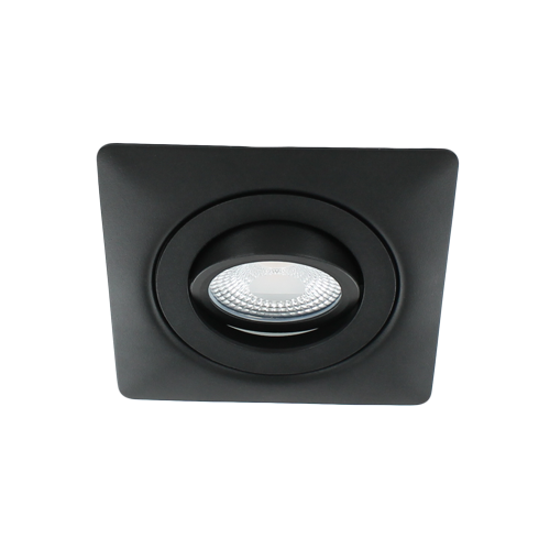 LED spot XL kantelbaar 5Watt vierkant ZWART IP65 dimbaar