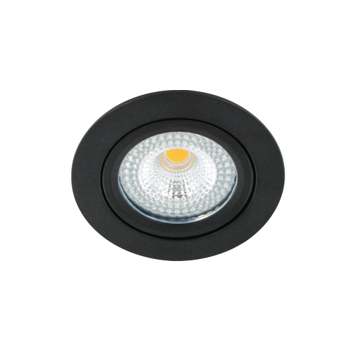 LED spot kantelbaar 5Watt rond ZWART IP65 dimbaar D1-1 - Zonder driver