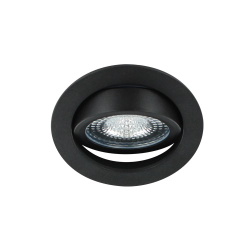 LED spot kantelbaar 5Watt rond ZWART IP65 dimbaar D1-3 - Zonder driver