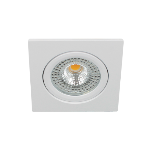 LED spot kantelbaar 5Watt vierkant WIT IP65 dimbaar D1-1 - Zonder driver