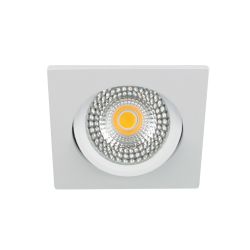 LED spot kantelbaar 5Watt vierkant WIT IP65 dimbaar D1-2 - Zonder driver