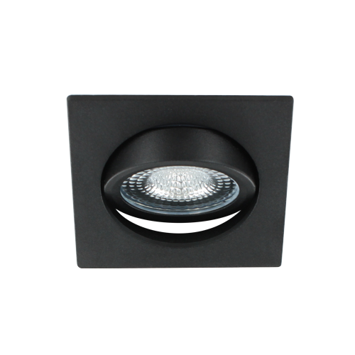 LED spot kantelbaar 5Watt vierkant ZWART IP65 dimbaar D1-3 - Zonder driver