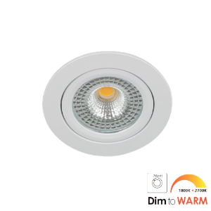 LED spot kantelbaar 7Watt rond WIT IP65 dimbaar DTW-1 - Zonder driver