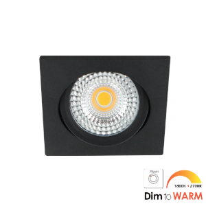 LED spot kantelbaar 7Watt vierkant ZWART IP65 dimbaar DTW-2 - Zonder driver