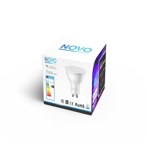 Novo GU10 SMART LED lamp 5,5Watt dimbaar RGBW 3