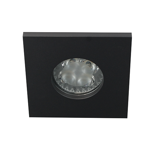 LED spot GU10 4Watt vierkant ZWART IP65 dimbaar D1