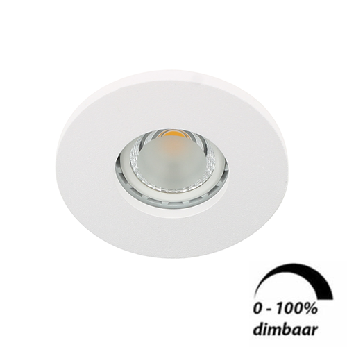 LED spot GU10 6Watt rond WIT IP65 dimbaar D1