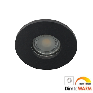 LED spot GU10 7Watt rond ZWART IP65 dimbaar D1