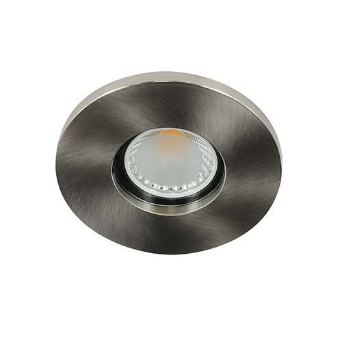 LED spot GU10 COB 3Watt rond NIKKEL IP65 dimbaar D1