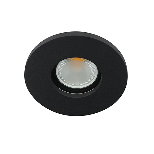 LED spot GU10 COB 3Watt rond ZWART IP65 dimbaar D1