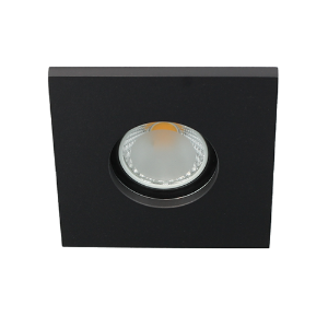 LED spot GU10 COB 3Watt vierkant ZWART IP65 dimbaar D1