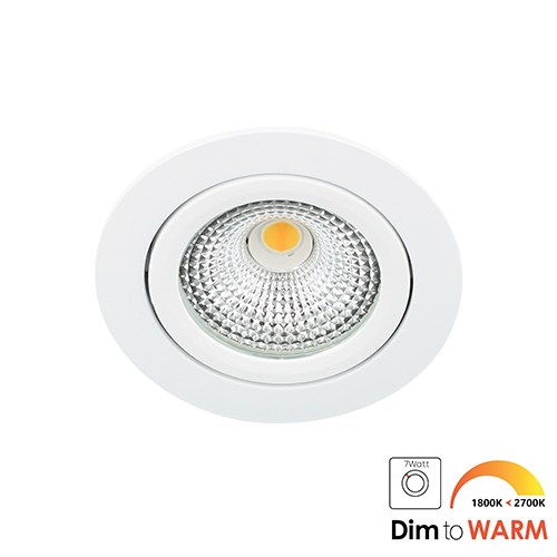 LED spot kantelbaar 5Watt rond WIT IP65 dimbaar DTW-1