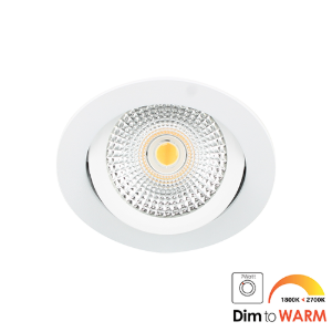 LED spot kantelbaar 5Watt rond WIT IP65 dimbaar DTW-2