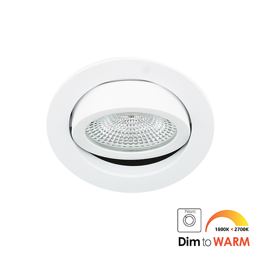 LED spot kantelbaar 5Watt rond WIT IP65 dimbaar DTW-3