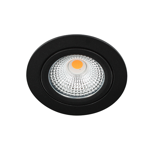 LED spot kantelbaar 5Watt rond ZWART IP65 dimbaar D-1