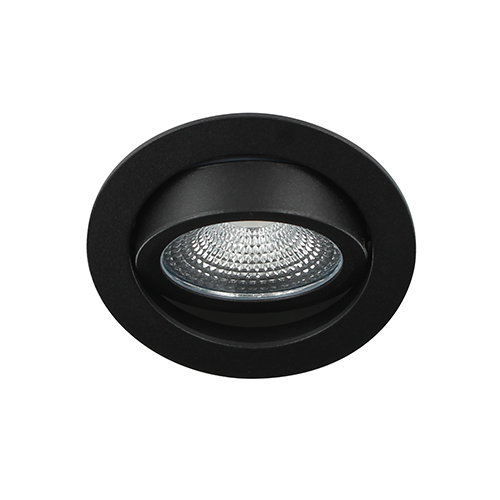 LED spot kantelbaar 5Watt rond ZWART IP65 dimbaar D-3