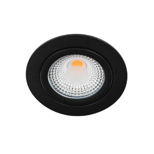 LED spot kantelbaar 5Watt rond ZWART IP65 dimbaar D1-1