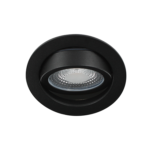 LED spot kantelbaar 5Watt rond ZWART IP65 dimbaar D1-3