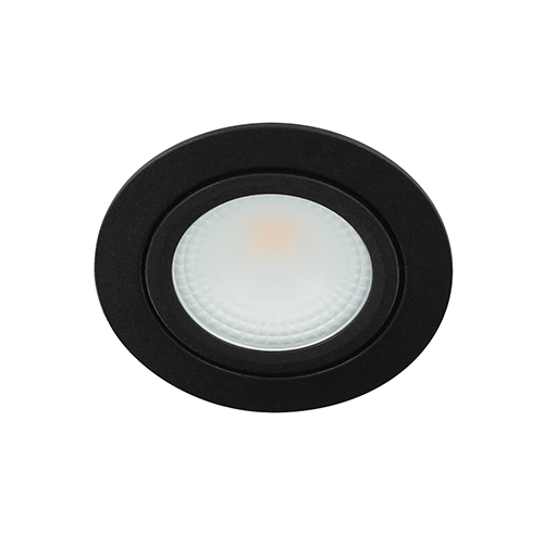 LED spot kantelbaar 5Watt rond ZWART IP65 dimbaar D2-1