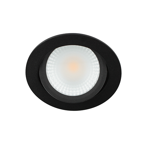 LED spot kantelbaar 5Watt rond ZWART IP65 dimbaar D2-2