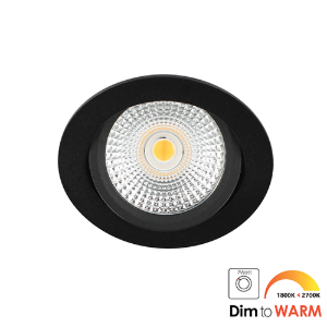 LED spot kantelbaar 5Watt rond ZWART IP65 dimbaar DTW-2