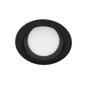 LED spot kantelbaar 5Watt rond ZWART dimbaar D3-2