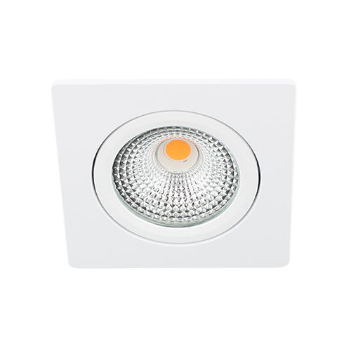 LED spot kantelbaar 5Watt vierkant WIT IP65 dimbaar D-1