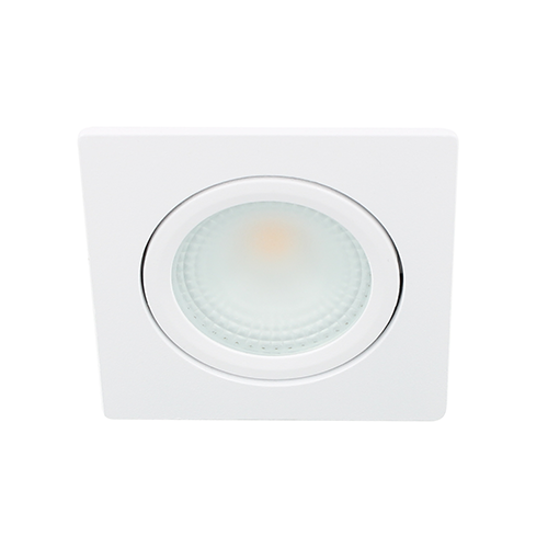 LED spot kantelbaar 5Watt vierkant WIT IP65 dimbaar D2-1