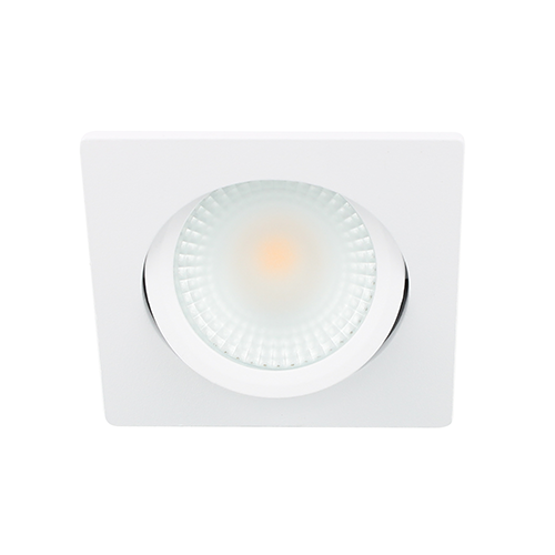 LED spot kantelbaar 5Watt vierkant WIT IP65 dimbaar D2-2