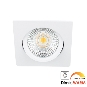 LED spot kantelbaar 5Watt vierkant WIT dimbaar DTW-2