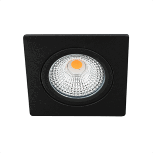 LED spot kantelbaar 5Watt vierkant ZWART IP65 dimbaar D-1