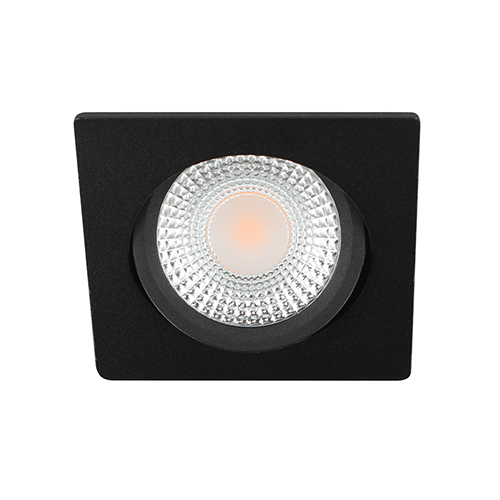 LED spot kantelbaar 5Watt vierkant ZWART IP65 dimbaar D1-2