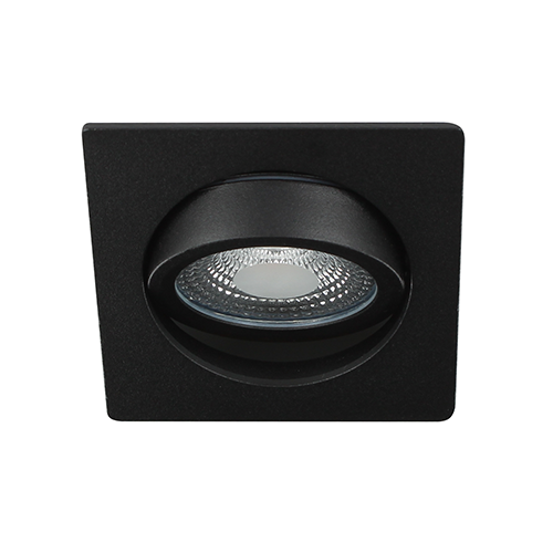 LED spot kantelbaar 5Watt vierkant ZWART IP65 dimbaar D1-3