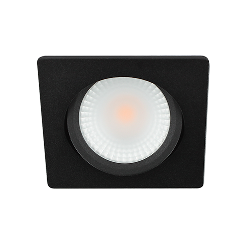 LED spot kantelbaar 5Watt vierkant ZWART IP65 dimbaar D2-2