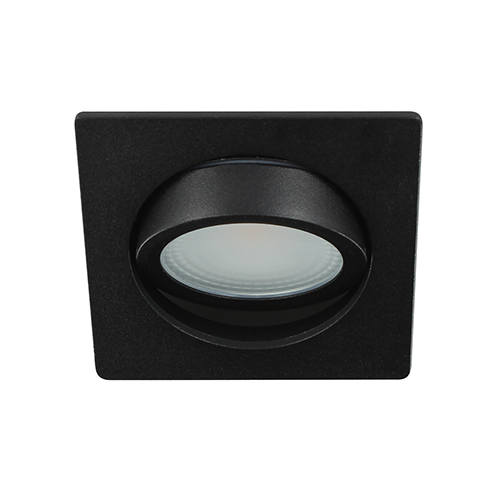 LED spot kantelbaar 5Watt vierkant ZWART IP65 dimbaar D-3