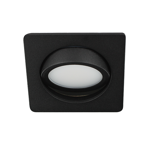 LED spot kantelbaar 5Watt vierkant ZWART IP65 dimbaar D3-3