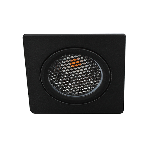 LED spot kantelbaar 5Watt vierkant ZWART IP65 dimbaar D5-1