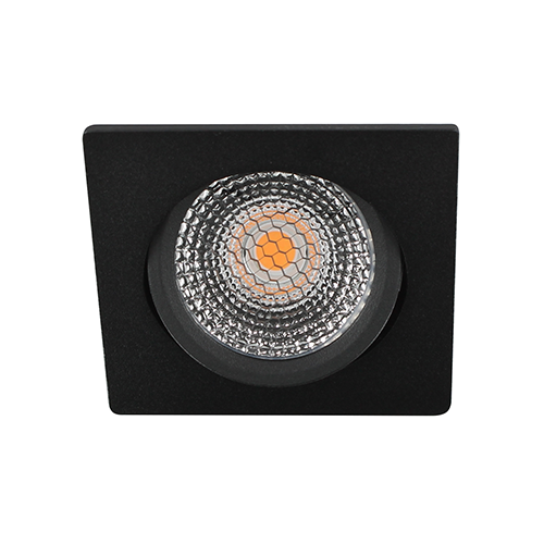 LED spot kantelbaar 5Watt vierkant ZWART IP65 dimbaar D5-2