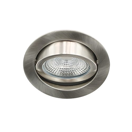 LED spot kantelbaar 5Watt rond NIKKEL IP65 dimbaar D-3