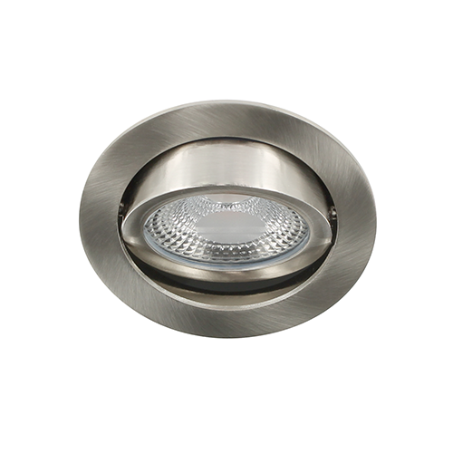 LED spot kantelbaar 5Watt rond NIKKEL IP65 dimbaar D1-3