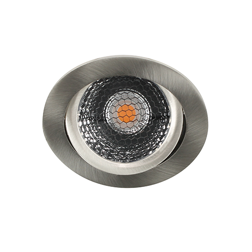 LED spot kantelbaar 5Watt rond NIKKEL IP65 dimbaar D5-2