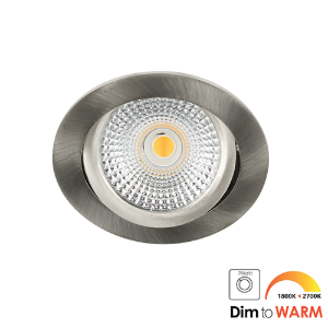 LED spot kantelbaar 5Watt rond NIKKEL IP65 dimbaar DTW-2