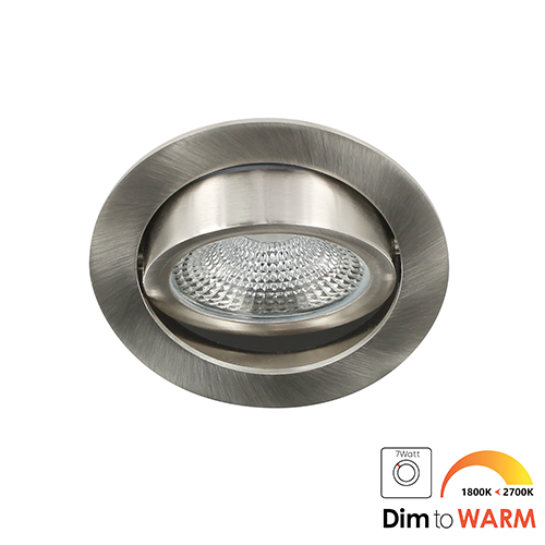 LED spot kantelbaar 5Watt rond NIKKEL IP65 dimbaar DTW-3