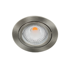 LED spot kantelbaar 5Watt rond NIKKEL dimbaar D1-1