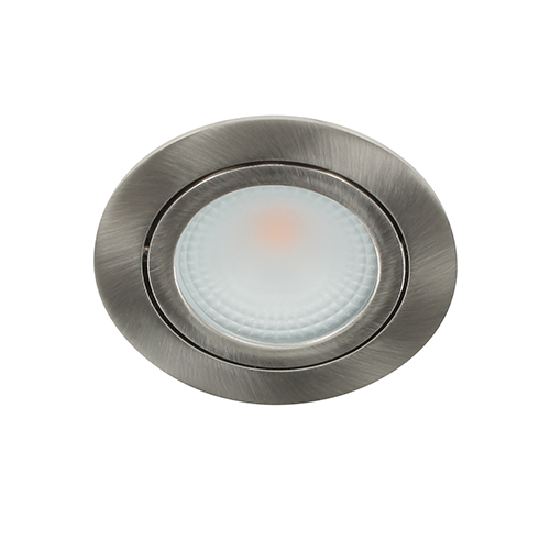 LED spot kantelbaar 5Watt rond NIKKEL dimbaar D2-1