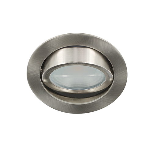 LED spot kantelbaar 5Watt rond NIKKEL dimbaar D2-3