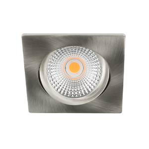 LED spot kantelbaar 5Watt vierkant NIKKEL IP65 dimbaar D-2